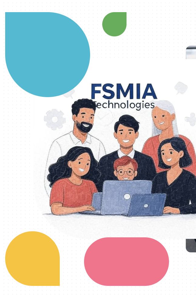 Illustration of the FSMIA Technologies team collaborating
